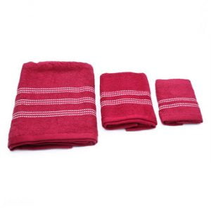 Bộ 3 khăn Athena 100% Cotton thương hiệu Nhật Bản (Đỏ)